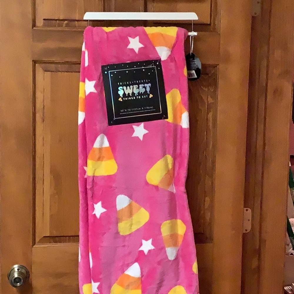 Oversized Candy Corn Plush Blanket